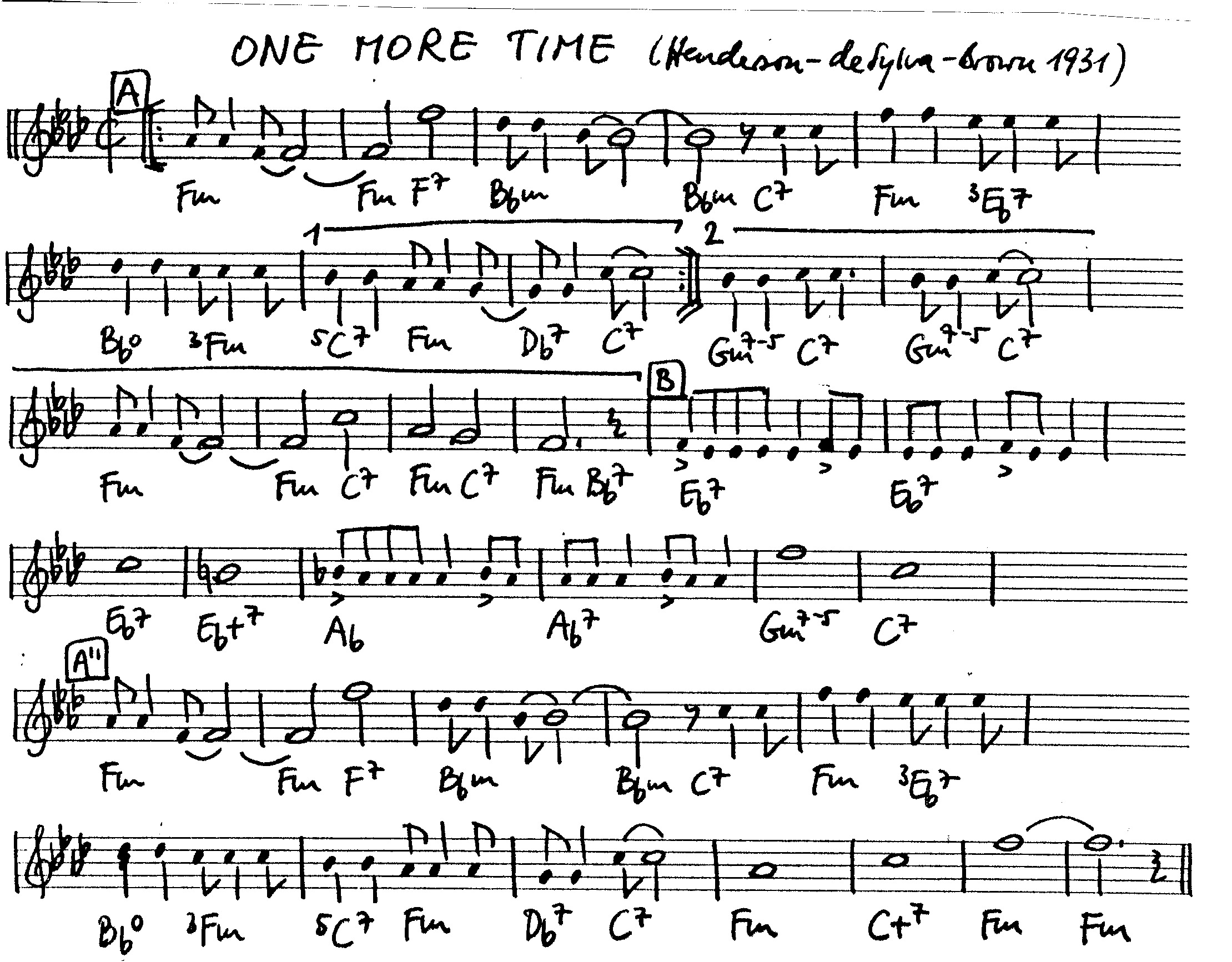 one more time leadsheet – book us for your next 20s or gatsby event